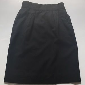 Jones New York black 100% wool skirt